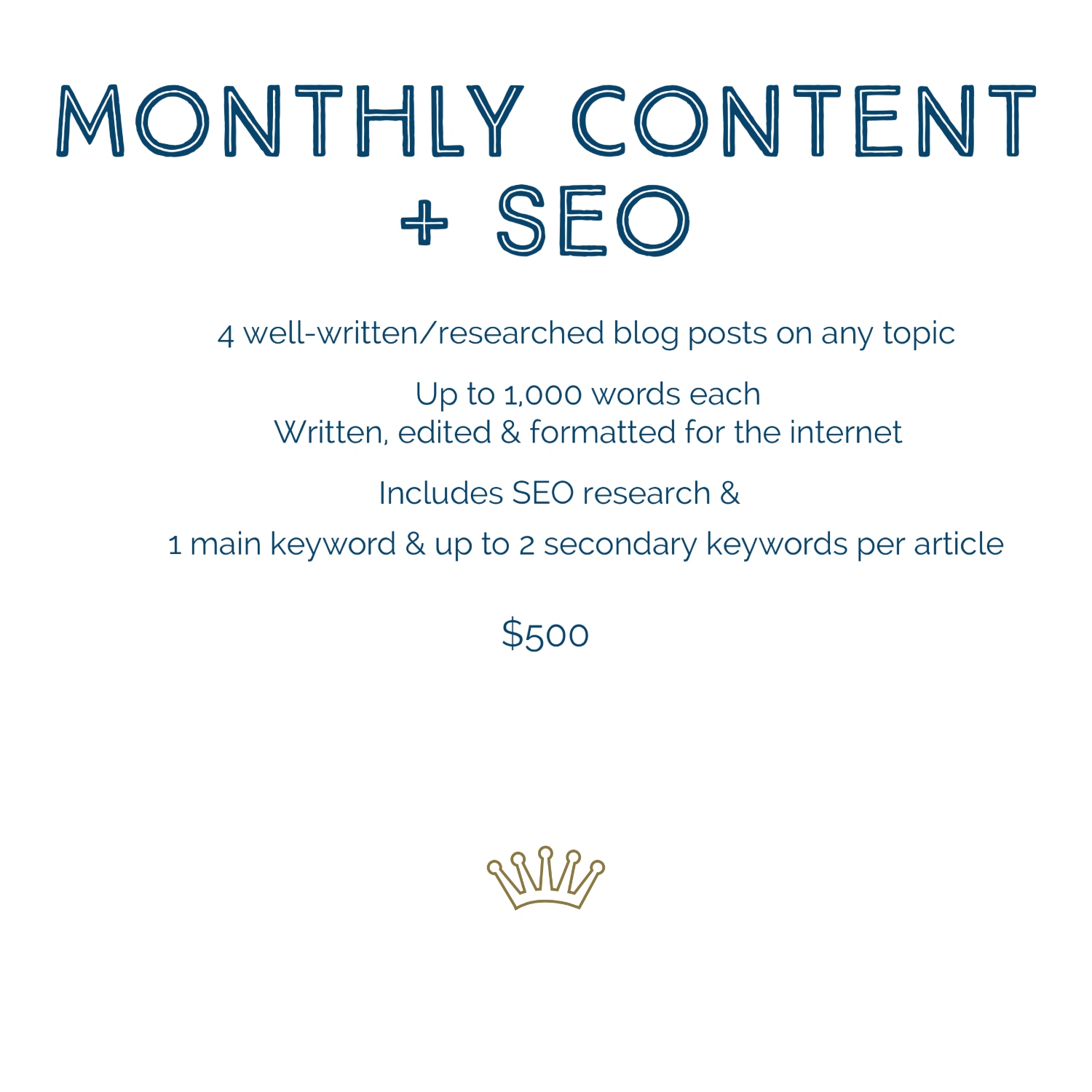 content seo services - monthly content + seo
